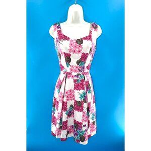 GORGEOUS VINTAGE 50'S 60'S PAT PRIMO CALIFORNIA FLORAL TANK DRESS - XS